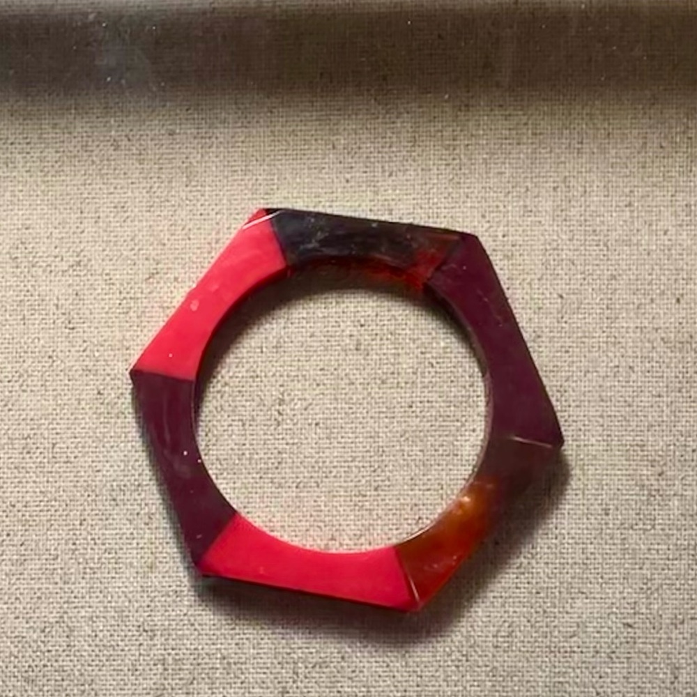 Marc Jacobs lucite, fun color bangles.